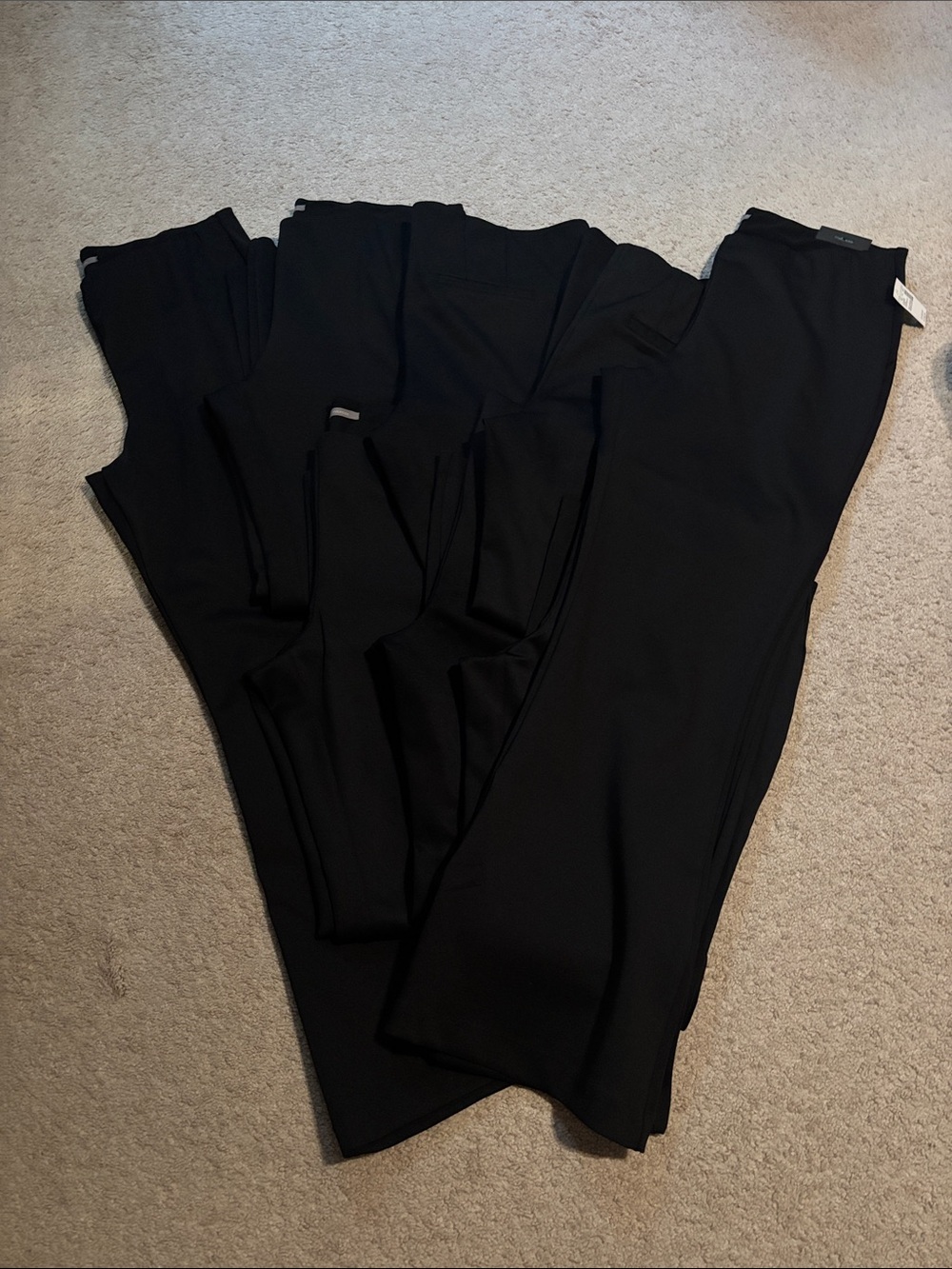 Wide Flare Leg Women's Dress Pants in Black-8 pairs total